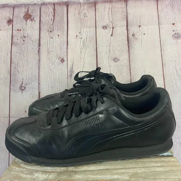 Puma | Shoes | Puma Mems Black Classic Roma Sneakers Sz  display picture 1